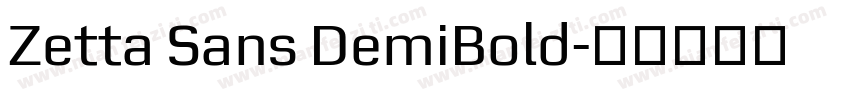 Zetta Sans DemiBold字体转换